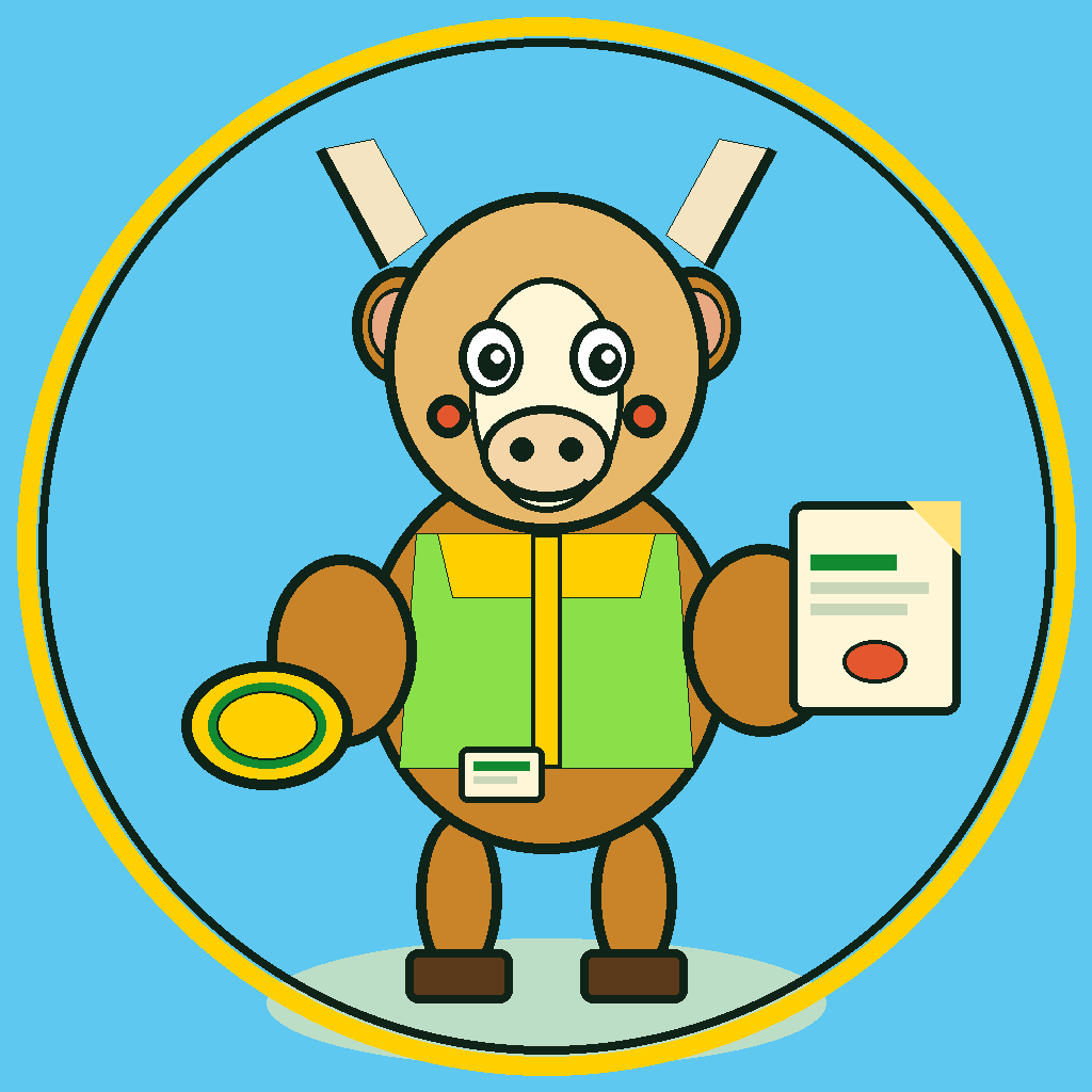 Bokkie Slip, the Sticker Casinos springbok mascot, holding a betting slip and a rugby ball